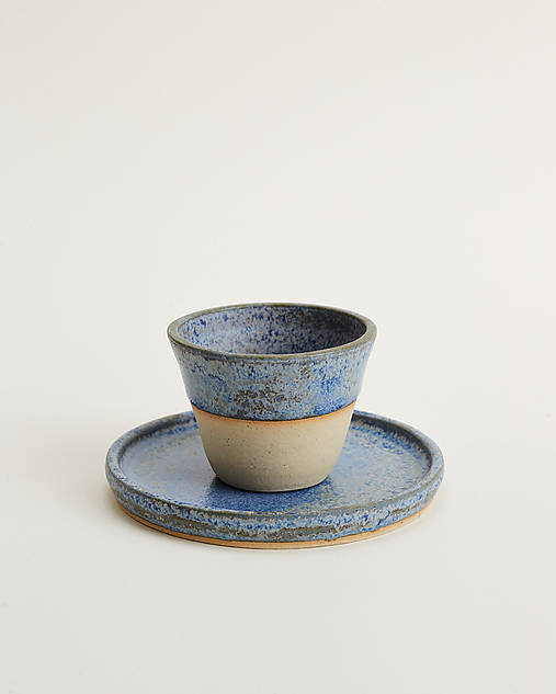 Nádoby - Keramický pohár Mini Cup Obloha - 17920792_