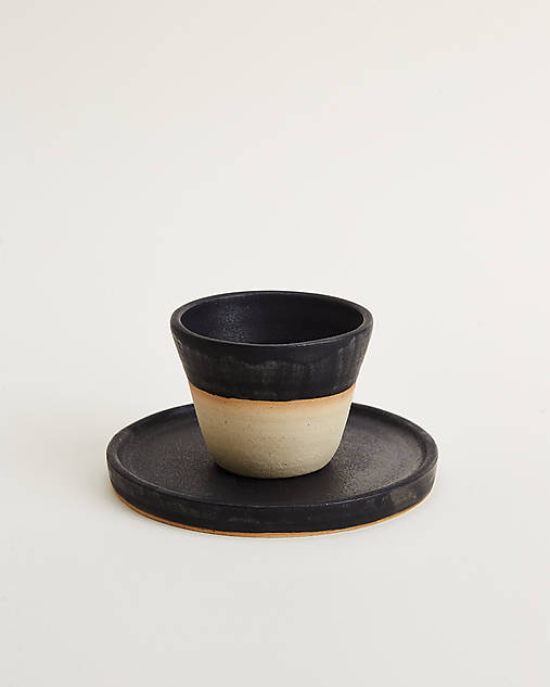 Nádoby - Keramický pohár Mini Cup Noc - 17920822_