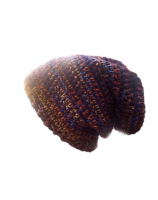 Čiapky, čelenky, klobúky - Čiapka melirovaná modrá - hnedá - béžová - 17919643_