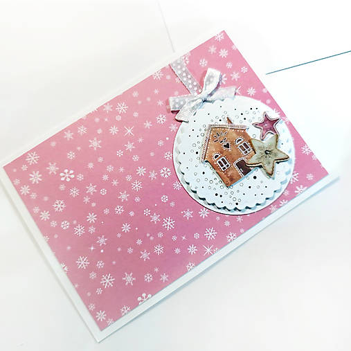 Papiernictvo - Medovníkový domček - Sladké Vianoce - vianočný pozdrav, pohľadnica - 17918294_