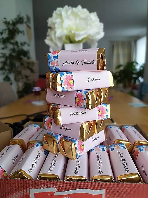 Darčeky pre svadobčanov - Svadobná čokomenovka 2B - 17920884_