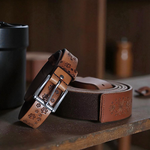 Zdobený kožený opasok