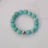 Prstene - Tyrkysové prstienky (Tyrkys so striebornou korálkou) - 17921868_