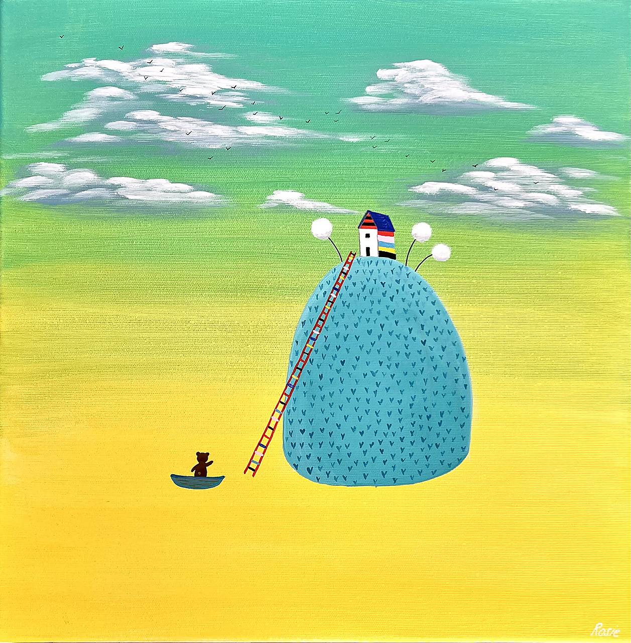 Malý ostrovček, kde žije medvedík, originál 40x40