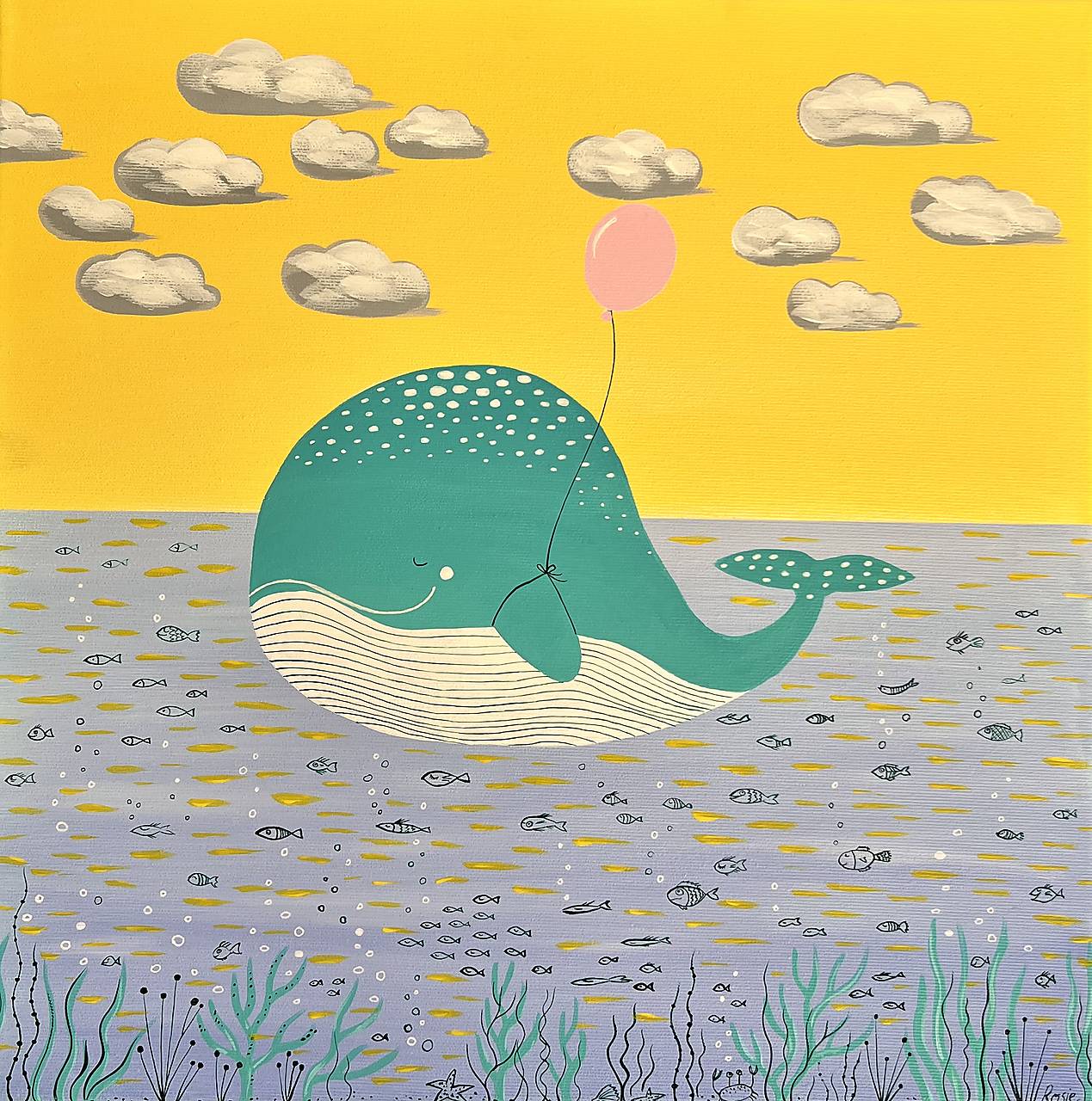 Do pohody s veľrybkou, originál 40x40