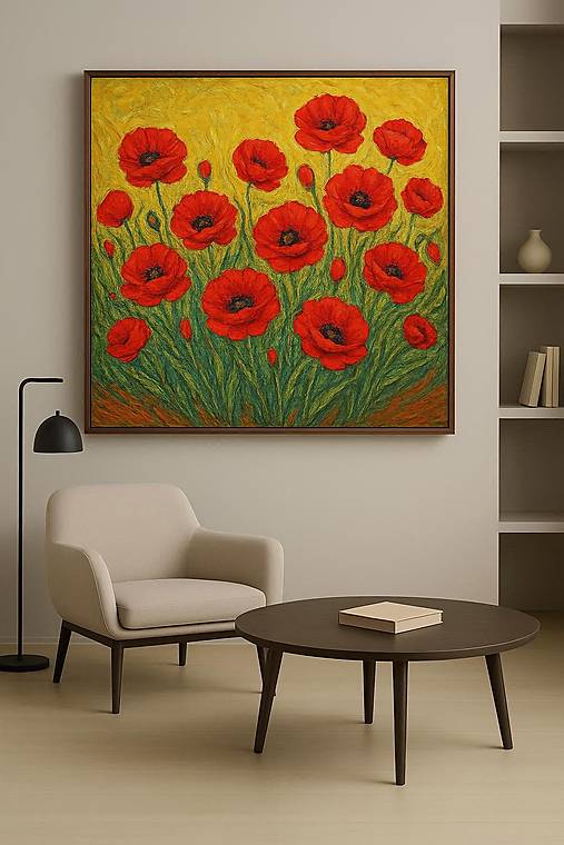 Obrazy - Na objednávku Obraz kvetinový  MAKY 17 - 17918719_