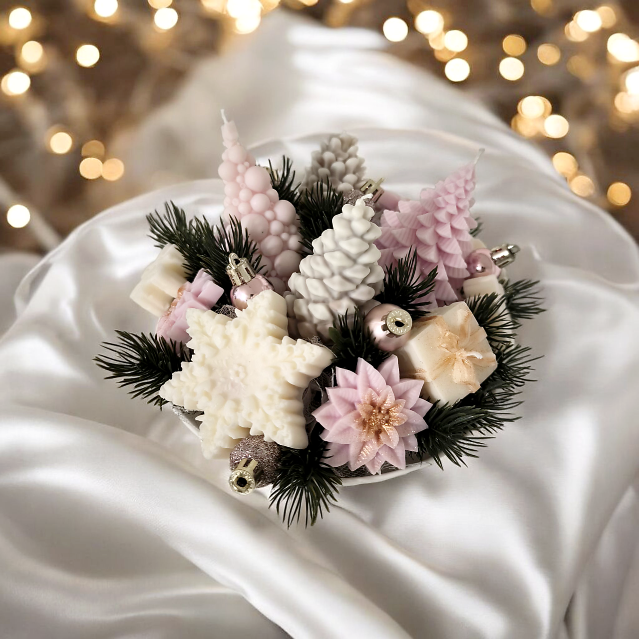 Vianočná sviečková dekorácia