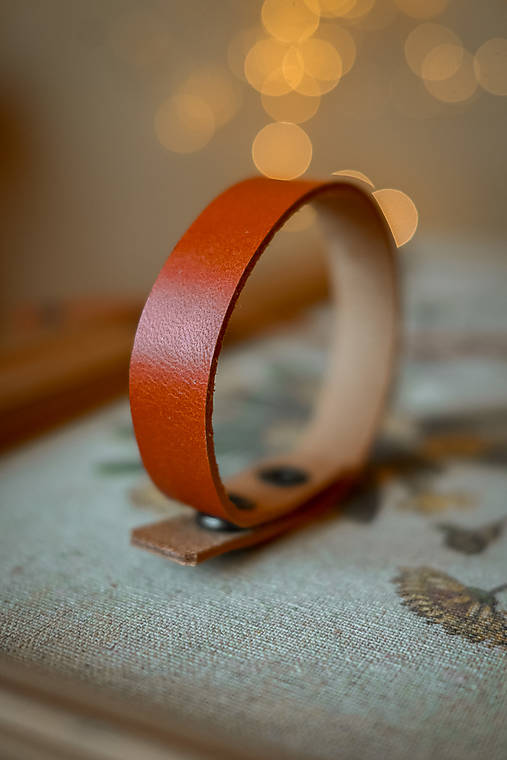 Kožený náramok - hory