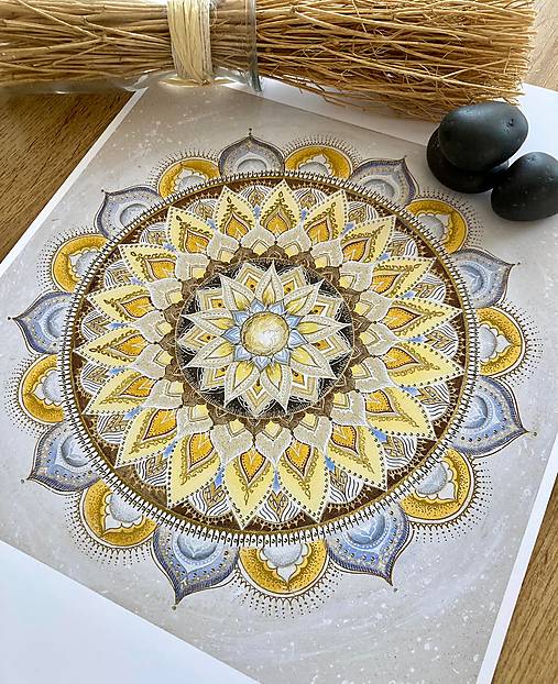 Grafika - art print - mandala Slnko - 17918359_