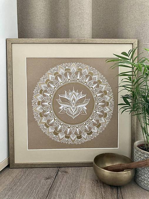 Obrazy - mandala LOTOS, 40 x 40 cm - 17918362_