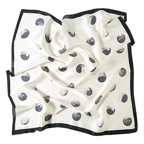 Hodvábna šatka Petal Cléo - Blanc