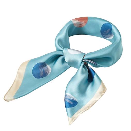 Hodvábna šatka Petal Cléo - Bleu