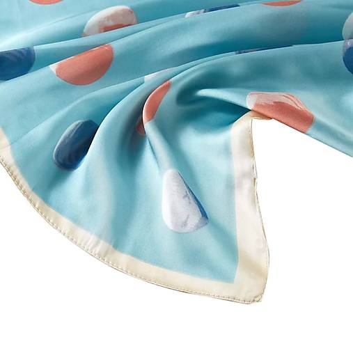 Hodvábna šatka Petal Cléo - Bleu