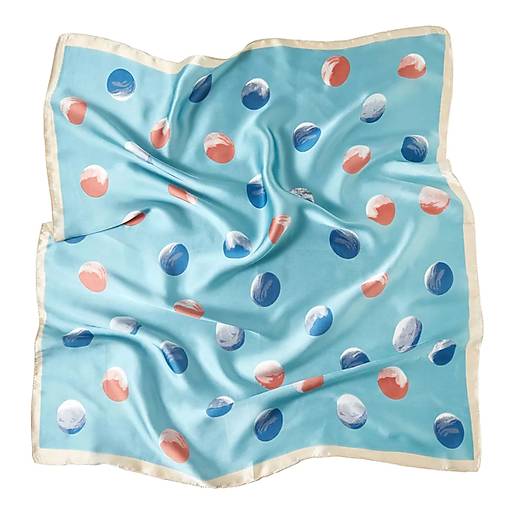 Hodvábna šatka Petal Cléo - Bleu