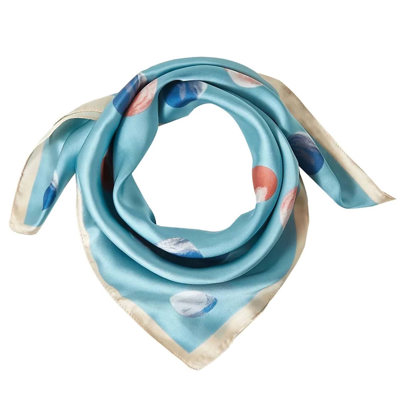 Hodvábna šatka Petal Cléo - Bleu