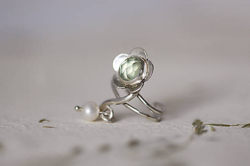 Strieborná ear cuff náušnica - Jemnosť