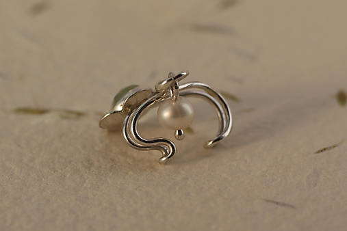 Strieborná ear cuff náušnica - Jemnosť