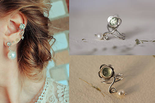 Strieborná ear cuff náušnica - Jemnosť