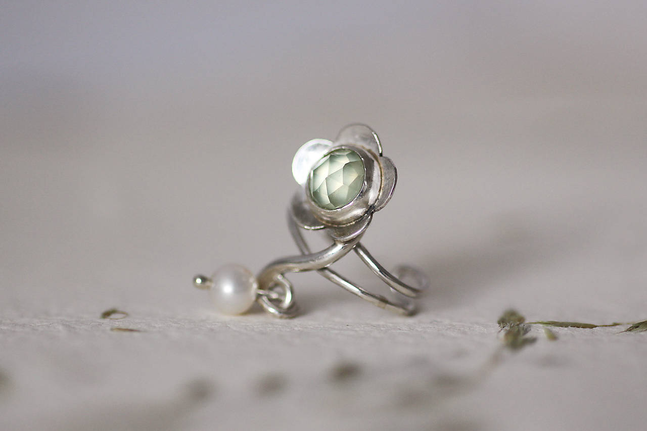 Strieborná ear cuff náušnica - Jemnosť