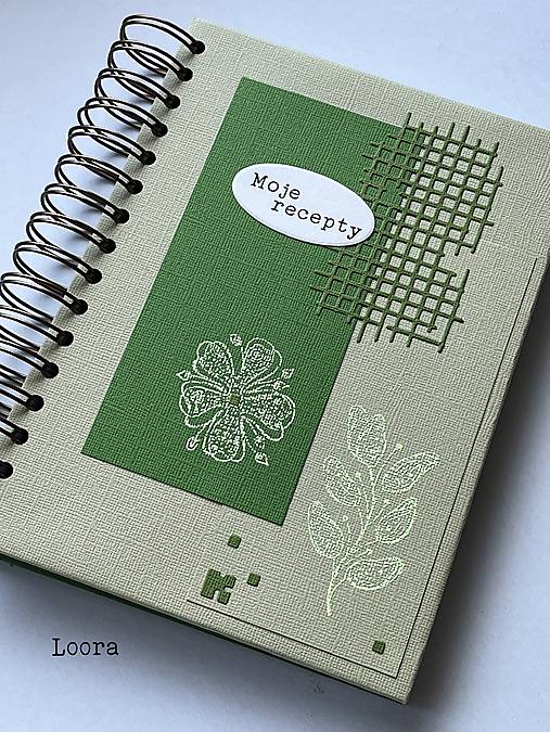 Papiernictvo - Receptár Kávová/zelená A5 - 17924513_