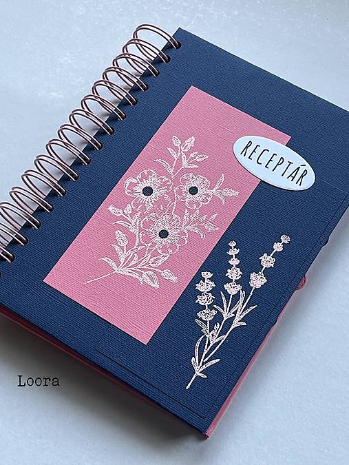 Papiernictvo - Receptár Modrá/ružová A5 - 17924700_