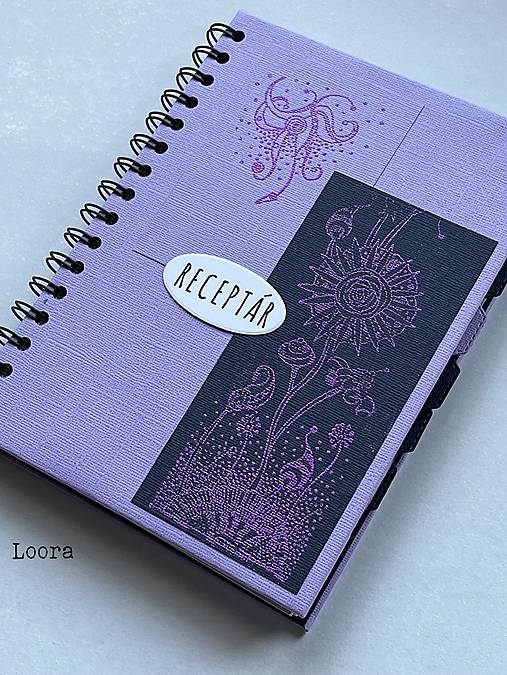 Papiernictvo - Receptár Fialová/modrá A5 - 17925331_