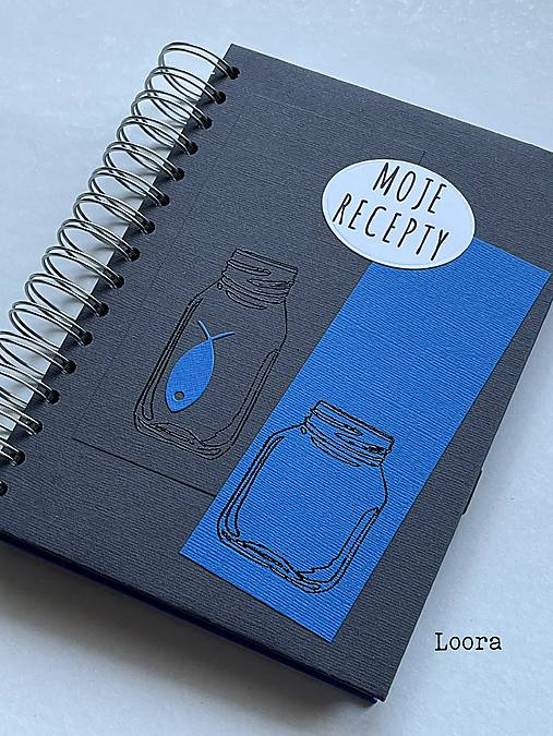 Papiernictvo - Receptár Modrá tmavá A5 - 17925411_