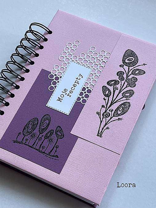 Papiernictvo - Receptár Fialová pastel A5 - 17925422_