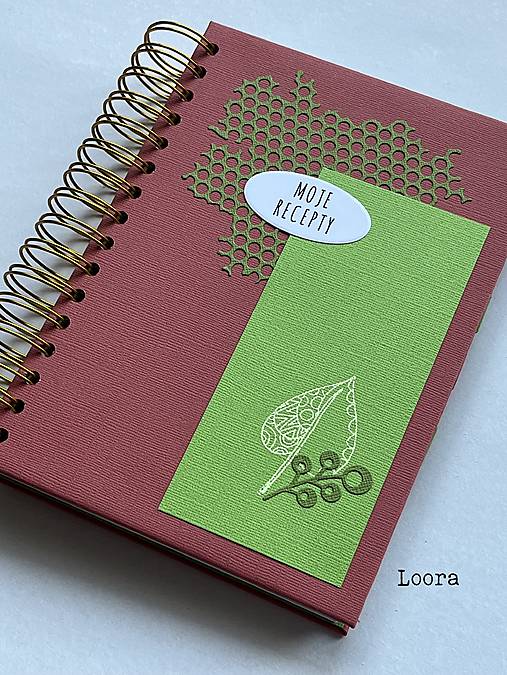 Papiernictvo - Receptár Tehlová/zelená A5 - 17925426_
