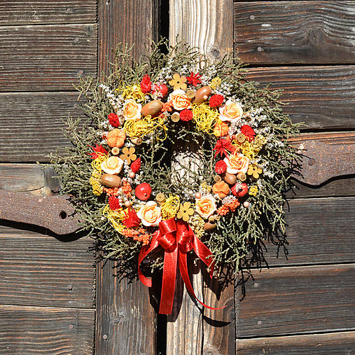 Dekorácie - Jesenný venček - 17922888_