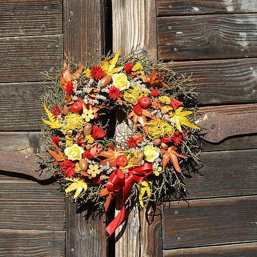 Dekorácie - Jesenný venček - 17922906_