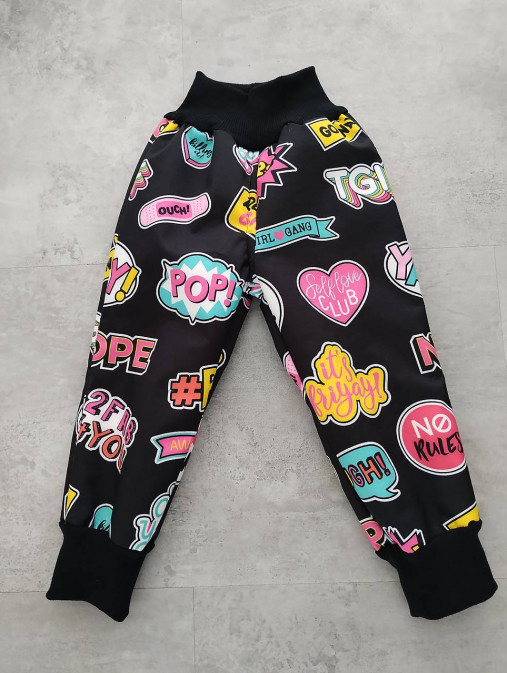 Detské oblečenie - Softshellové nohavice s barančekom, rebelka - 17922250_