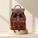 Batohy - Kožený ruksak TILOS – čokoládová farba - 17922261_