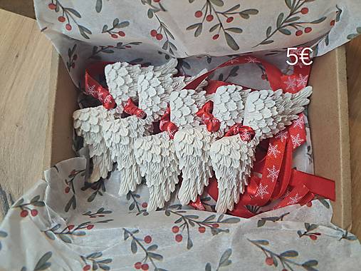 Anjelské krídla ozdôbky na stromček