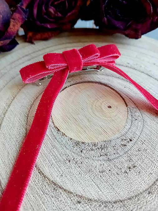 Ozdoby do vlasov - Zamatová sponka - SKLADOM - 17922838_