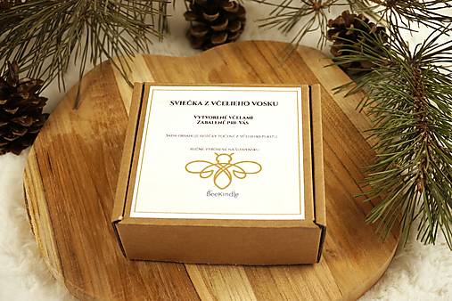 Sada 4 kusov Čajových sviečok z včelieho vosku s okrúhlym skleneným svietnikom