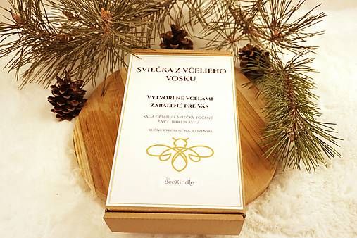 Sada 4 kusov Špirálových sviečok z včelieho vosku
