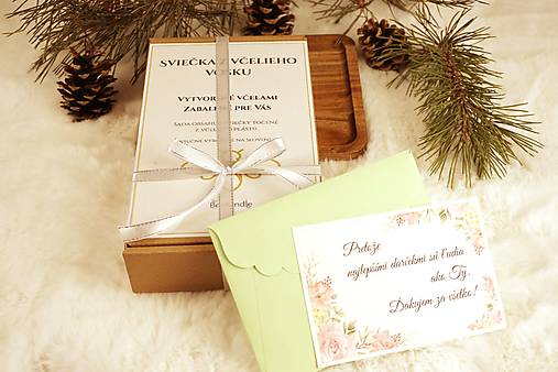 Špirálová sviečka z včelieho vosku - 1 kus