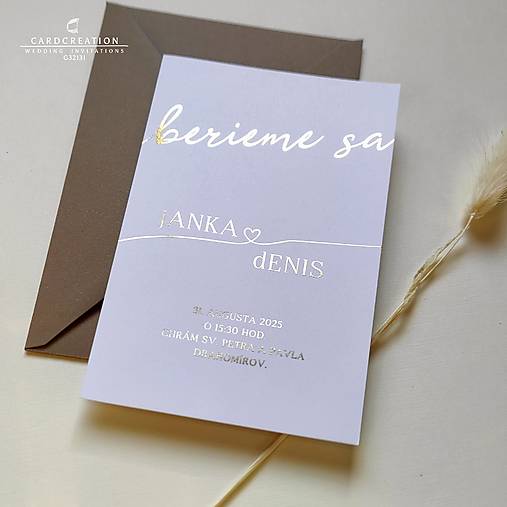 Svadobné oznámenie G32131