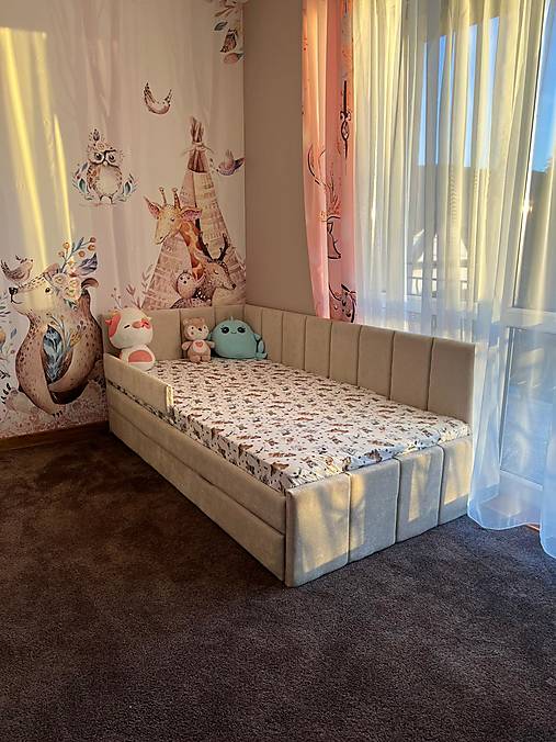 Nábytok - Detská čalúnená posteľ - 17922653_