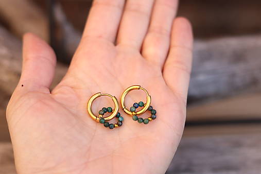 Náušnice kruhy chryzokol