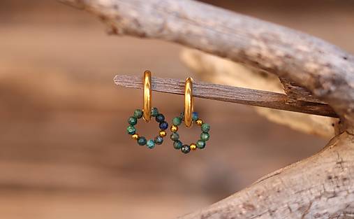 Náušnice kruhy chryzokol