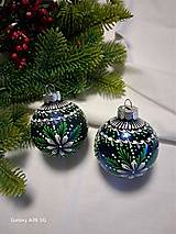 Dekorácie - Vianočné gule sklenené  zdobené horúcim voskom. - 17924301_