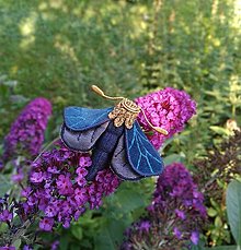 Brošne - Morka, textilná brošňa - 17922319_