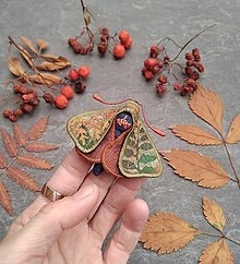 Brošne - Morka, textilná brošňa - 17922661_