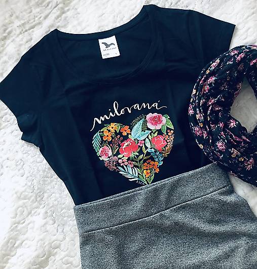 Dámske tričko "Milovaná" ( farebné)