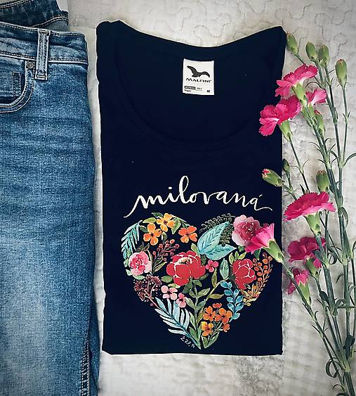 Dámske tričko "Milovaná" ( farebné)