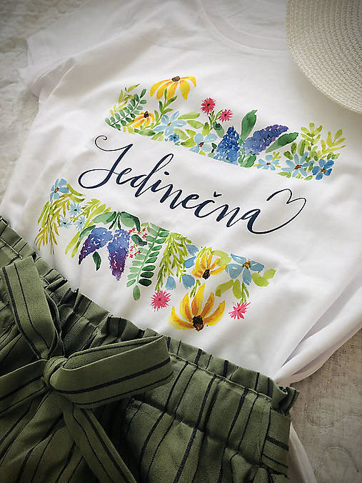 Dámske tričko "Jedinečná" ( farebné)