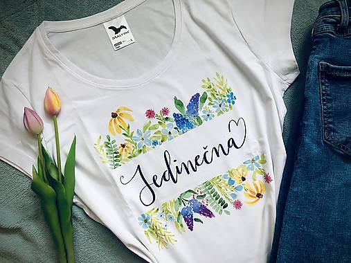 Dámske tričko "Jedinečná" ( farebné)