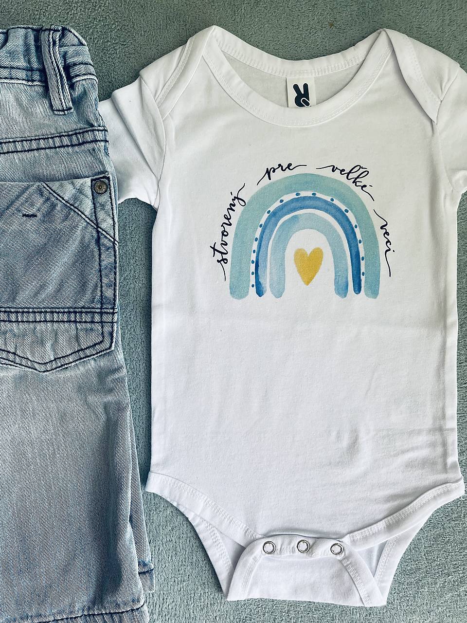 Detské bodynko krátky/dlhý rukáv Stvorený pre veľké veci